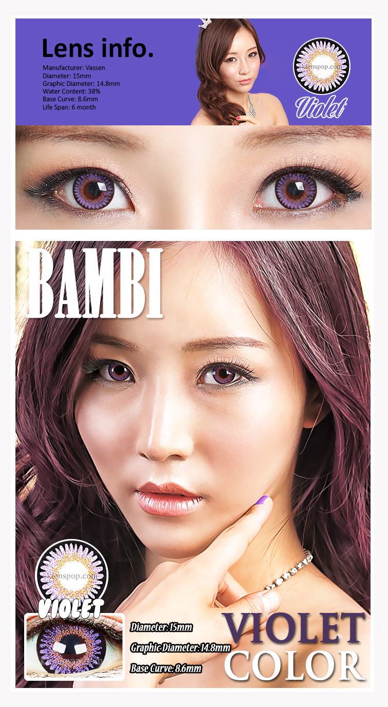 Description image of Vassen Bambi Violet Circle Lenses